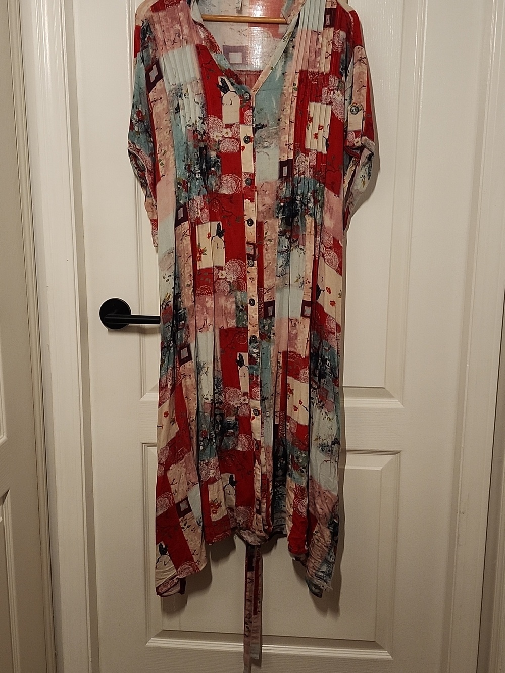Short sleeve linen dress